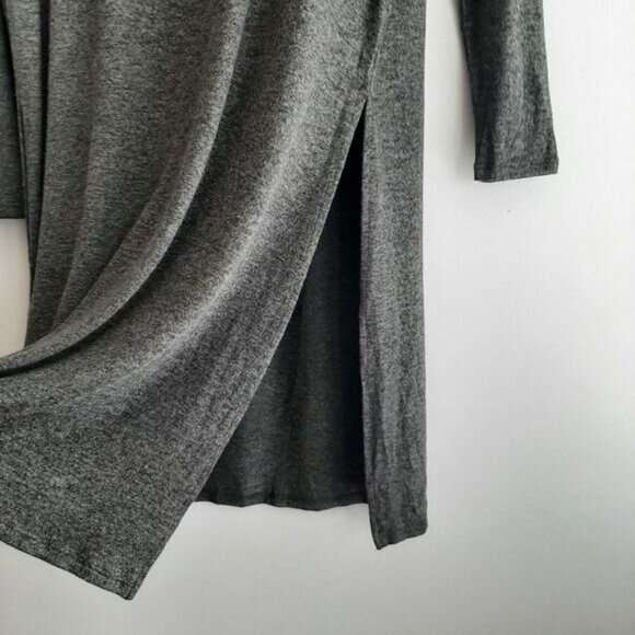 REITMANS Tunic Dress Side Slits Fine Knit Sweater Knee Length Grey Sz M - Picture 4 of 11